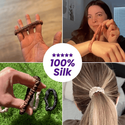 ManeRowe Silk Hair Ties - 4 pack